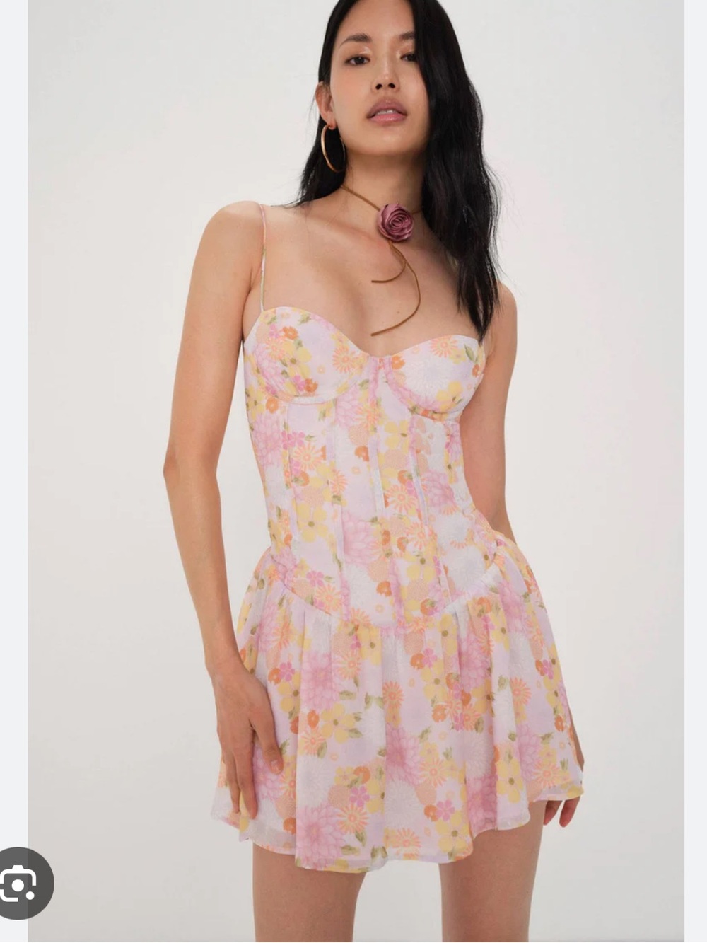 For Love & Lemons Carrie Floral Corset Dress